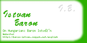 istvan baron business card